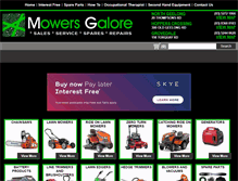 Tablet Screenshot of mowersgalore.com.au